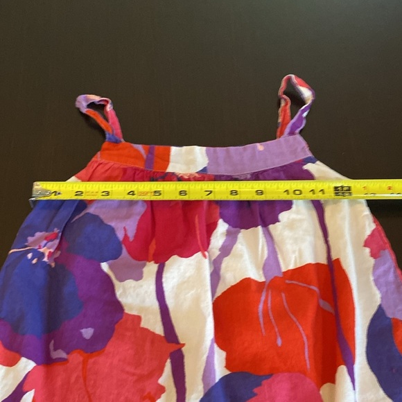 GapKids Vibrant Purple and Pink Abstract Floral Lined Girls Dress. Size S. (6/7) - Picture 10 of 13